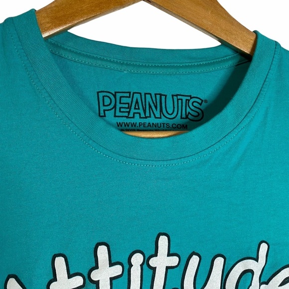 Peanuts Snoopy Teal Joe Cool Attitude Tee Shirt Cotton Medium M - Picture 7 of 10